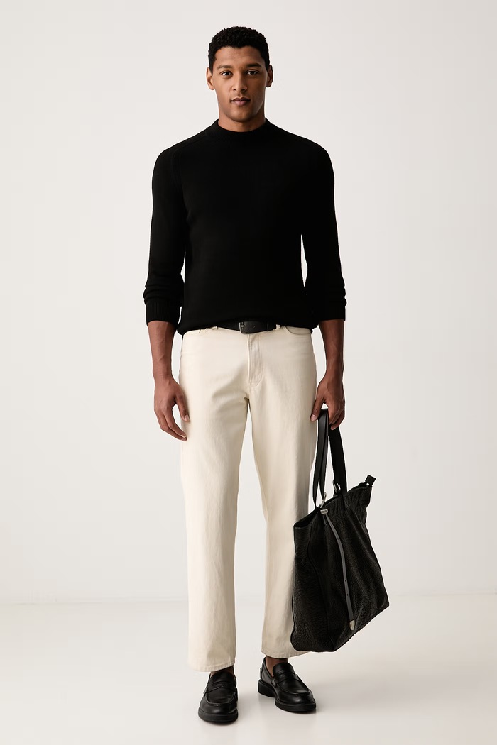 Joop! sweter męski z wełną 30104710 czarny AW26