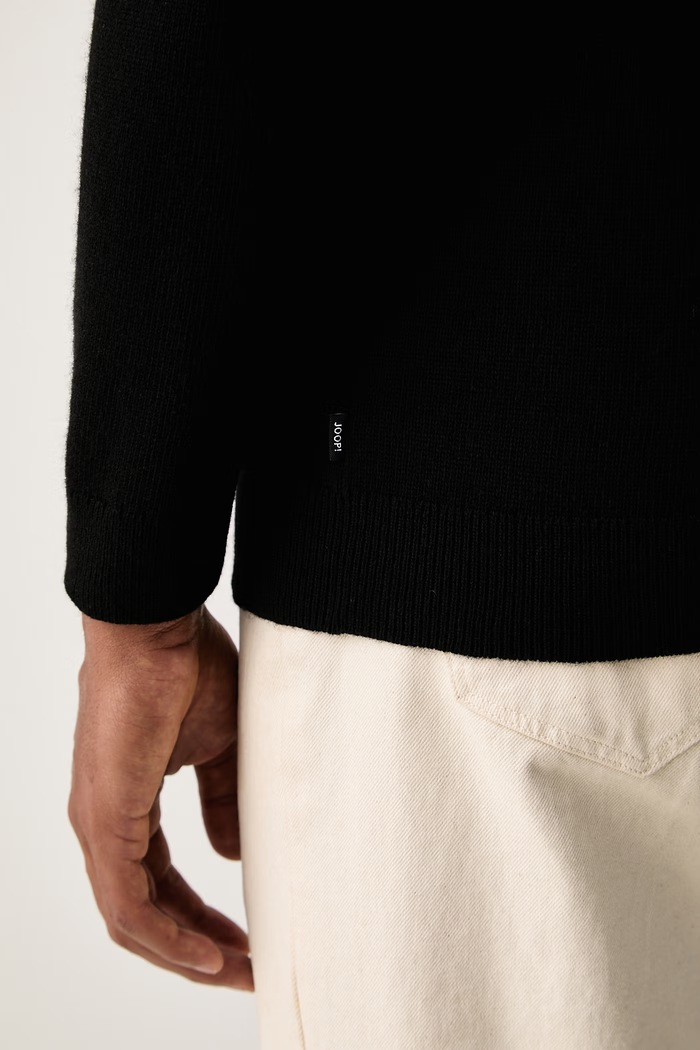 Joop! sweter męski z wełną 30104710 czarny