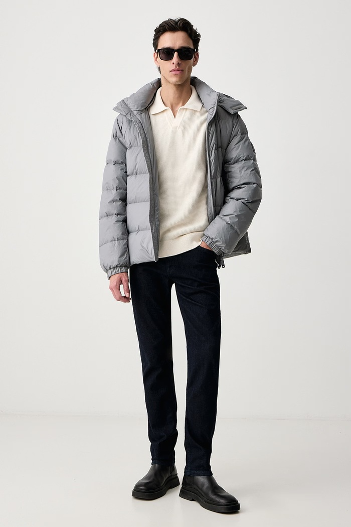 Joop! Sweter męski bawełniany 30104708 beżowy AW26