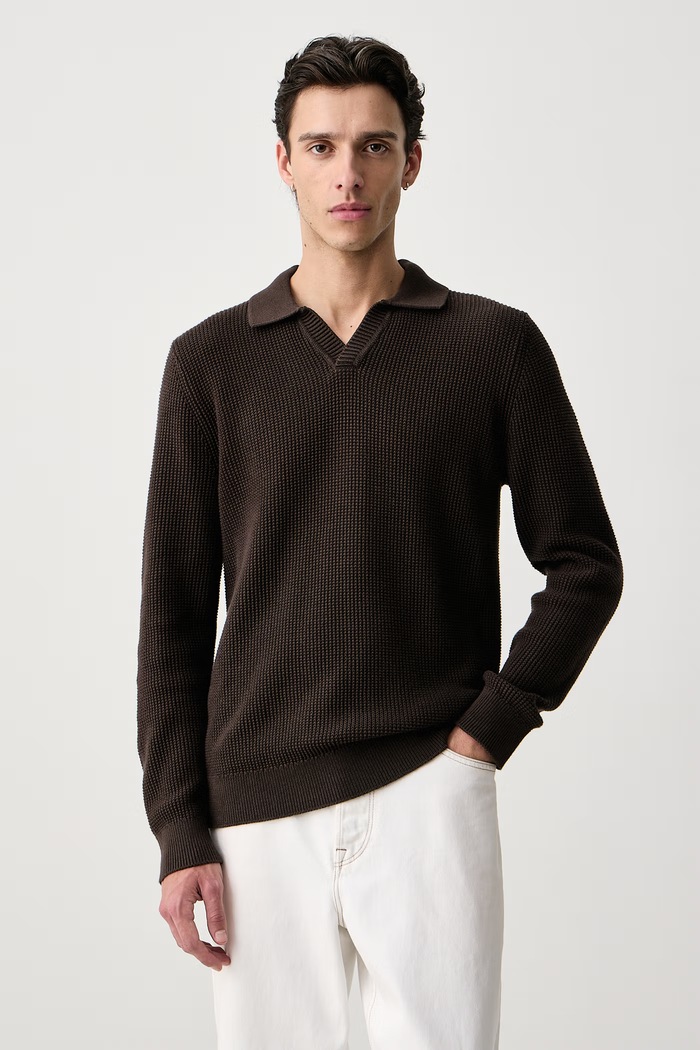 Joop! Sweter męski bawełniany brązowy 30104708