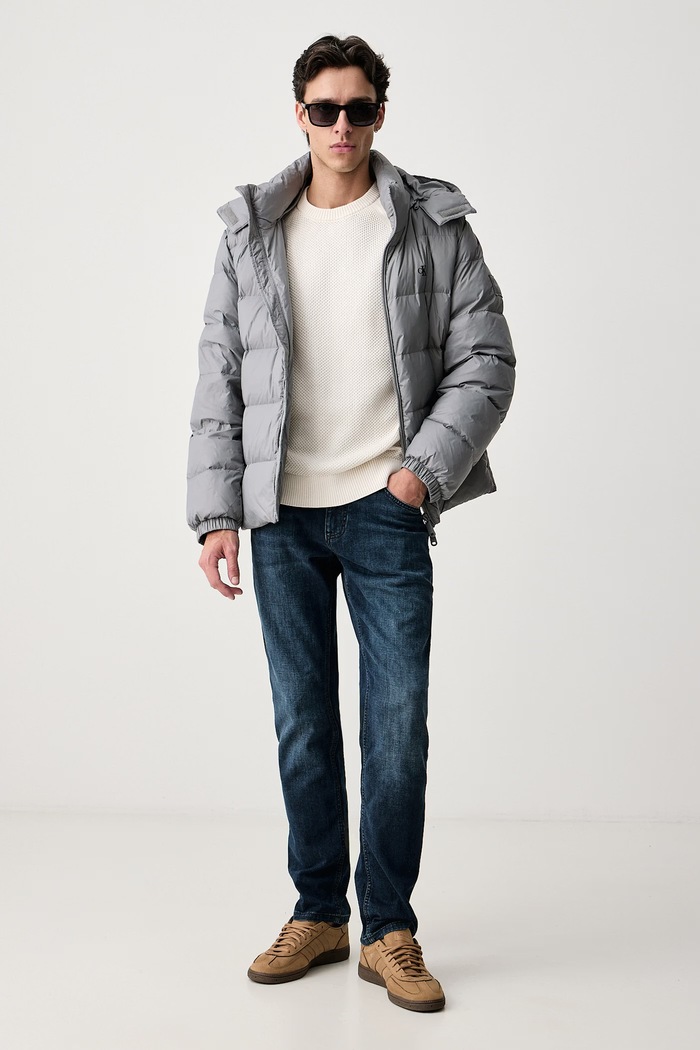 Joop! Sweter męski bawełniany 30046920 beżowy AW26