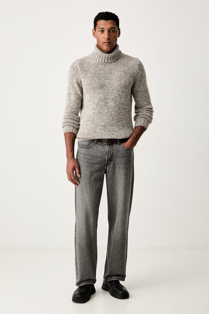 Joop! golf męski z wełną 30043452 beżowy AW26