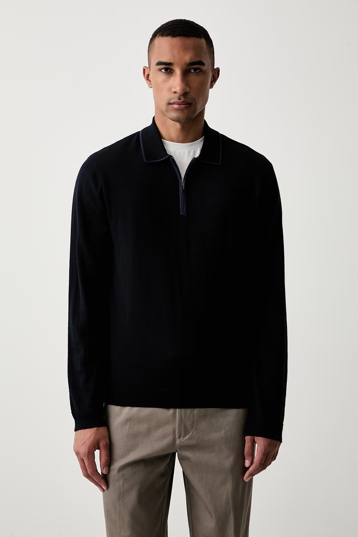 Emporio Armani sweter męski wełniany granatowy EM006224.AF27805
