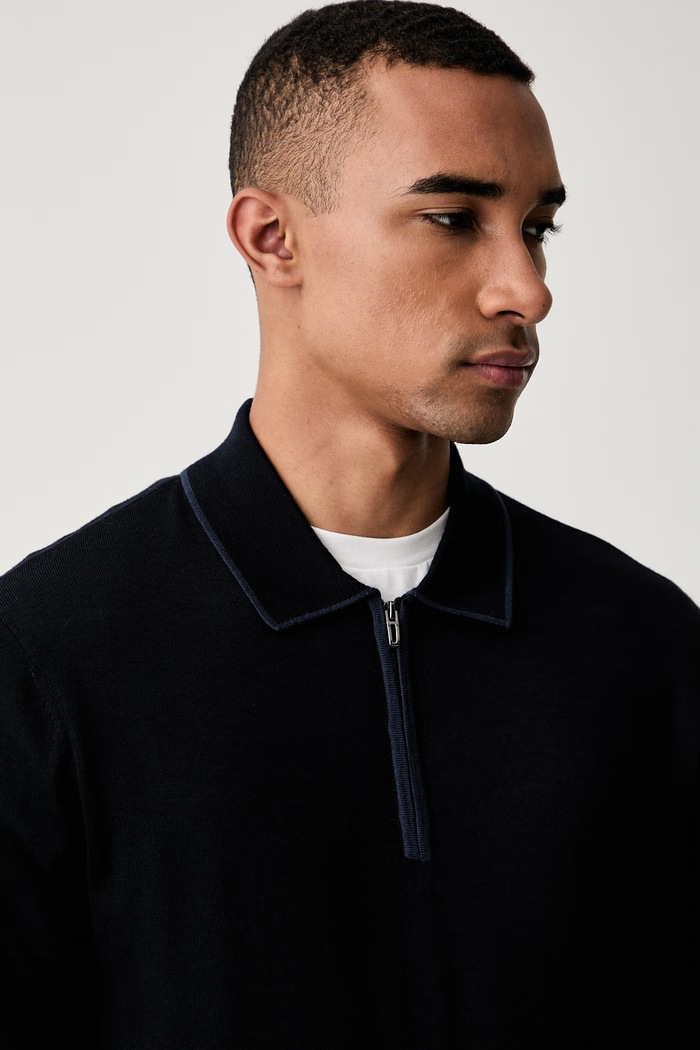 Odzież Emporio Armani sweter męski wełniany EM006224.AF27805 granatowy
