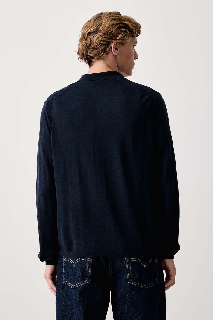 Odzież Emporio Armani Sweter męski wełniany EM006293.AF29815 granatowy