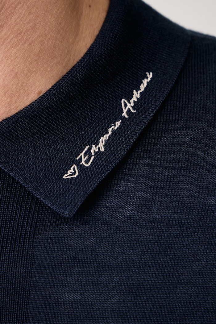 Sweter męski wełniany Emporio Armani granatowy EM006293.AF29815