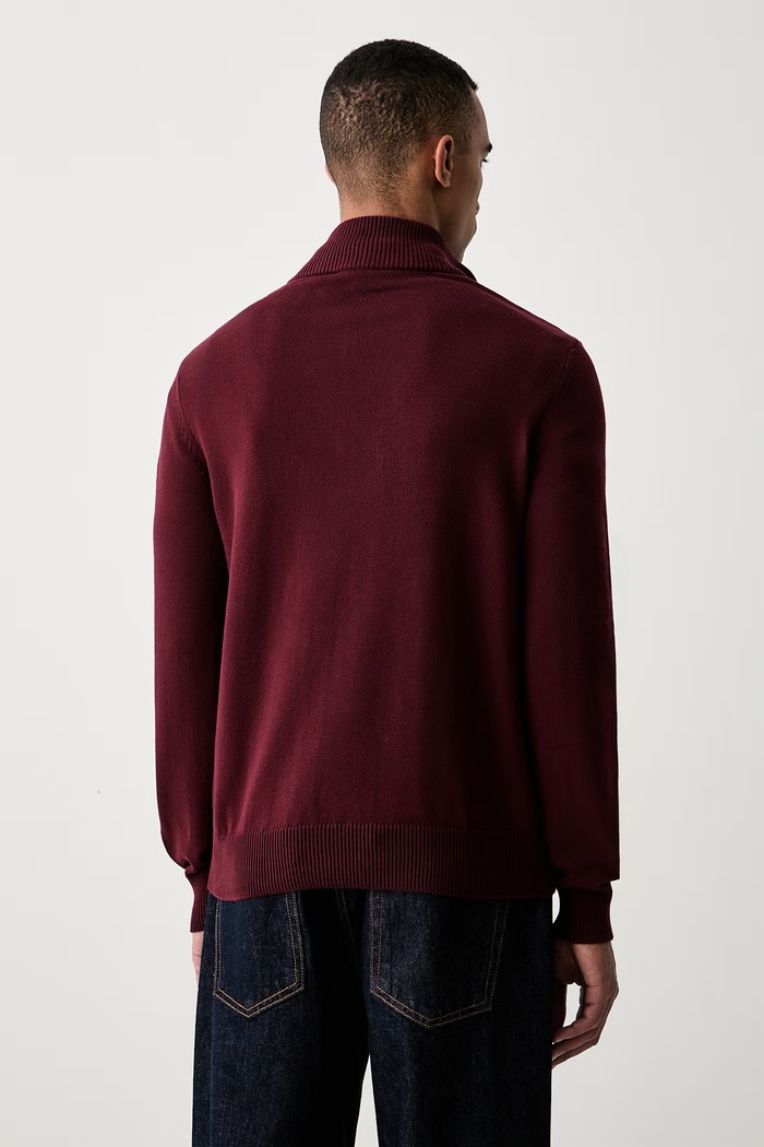 Odzież Emporio Armani sweter męski bawełniany EM005176.AF24121 czerwony