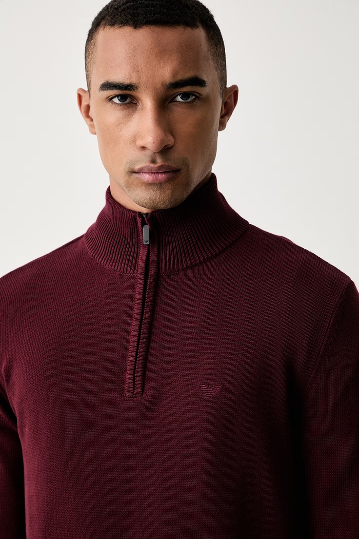 Emporio Armani sweter męski bawełniany czerwony EM005176.AF24121