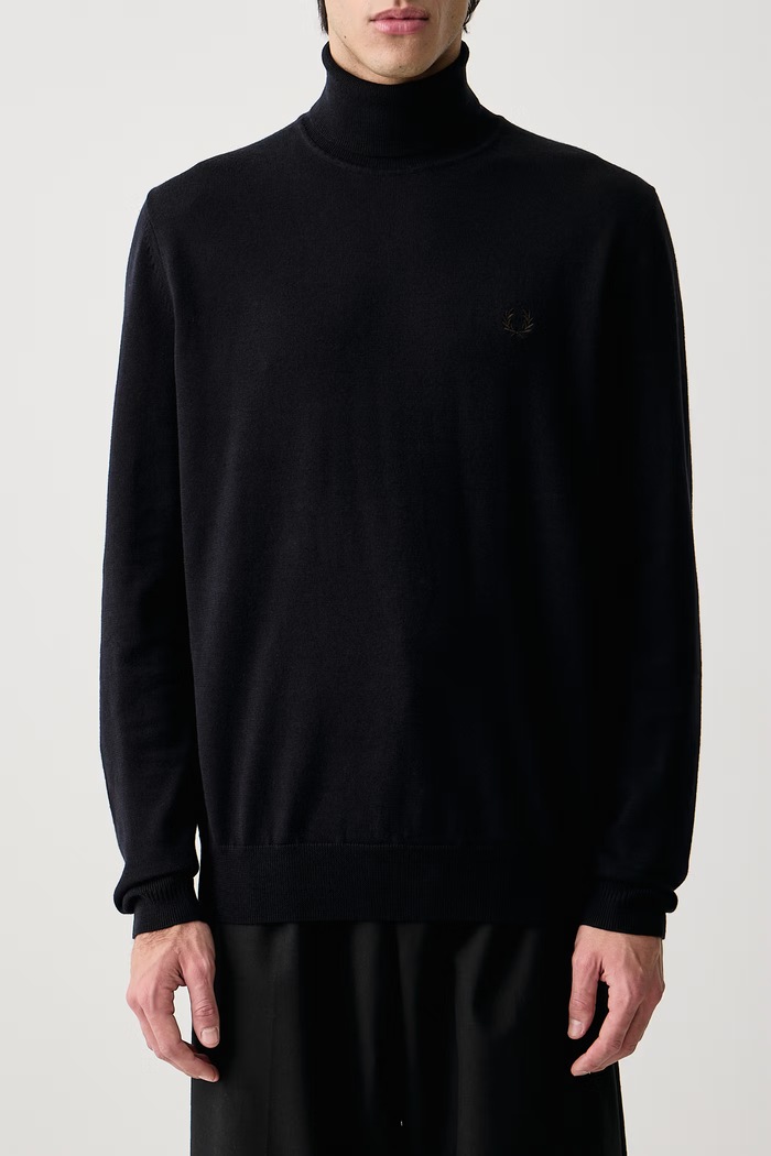 Golf męski z wełną Fred Perry granatowy K9552.421