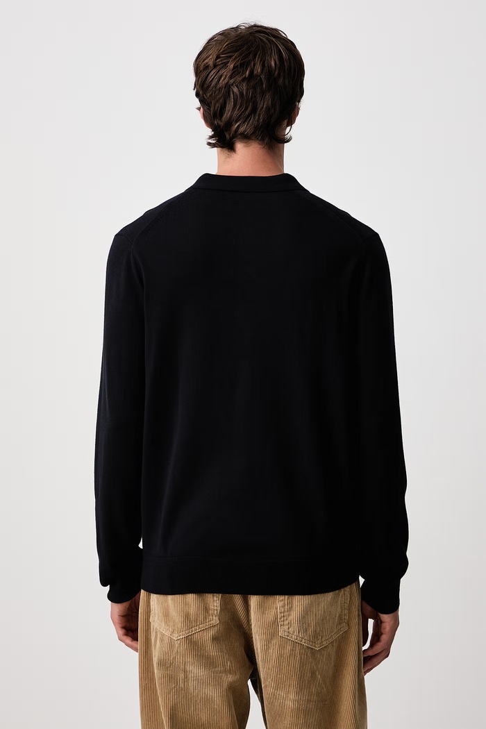 Odzież Fred Perry Sweter męski z wełną K4535.421 granatowy