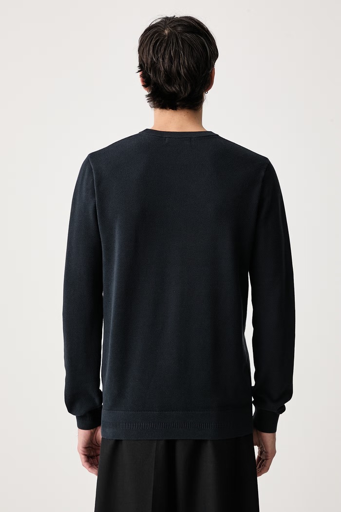 Odzież Fred Perry Sweter męski bawełniany K1309.421 granatowy