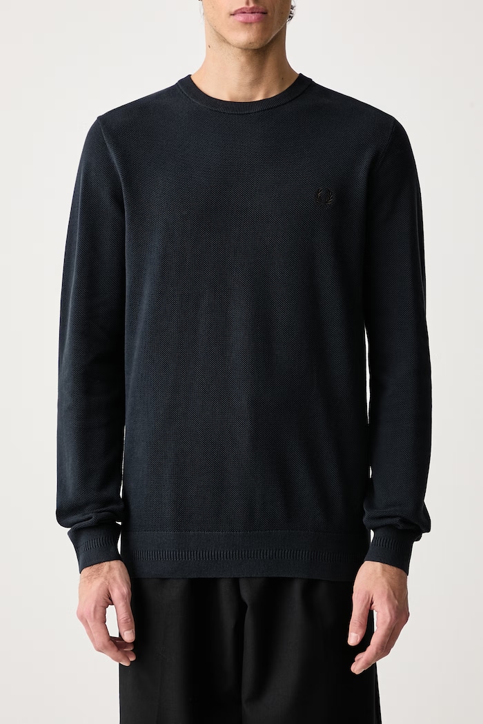 Sweter męski bawełniany Fred Perry granatowy K1309.421