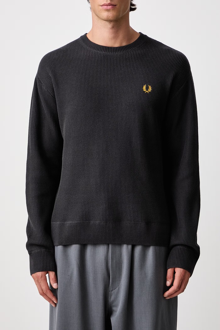 Sweter męski bawełniany Fred Perry szary K2318.297
