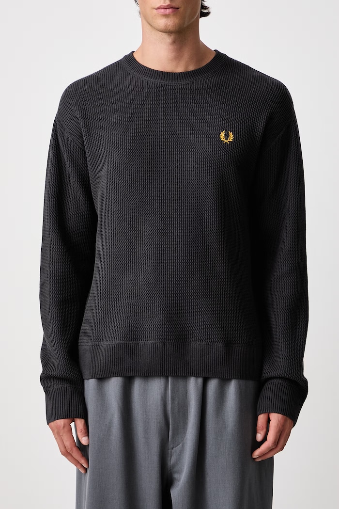 Sweter męski bawełniany Fred Perry szary K2318.297