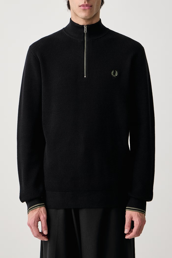 Sweter męski bawełniany Fred Perry czarny K8557.198