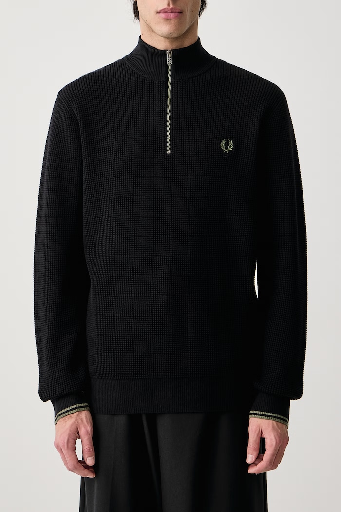 Sweter męski bawełniany Fred Perry czarny K8557.198