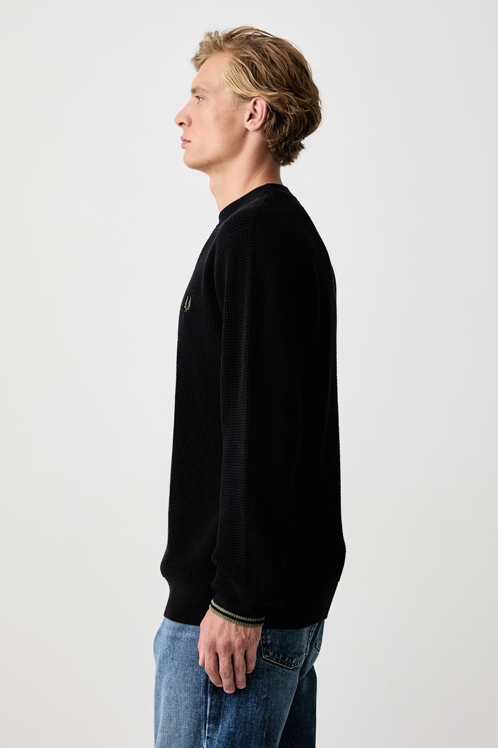 Sweter męski bawełniany Fred Perry K6507.198 czarny