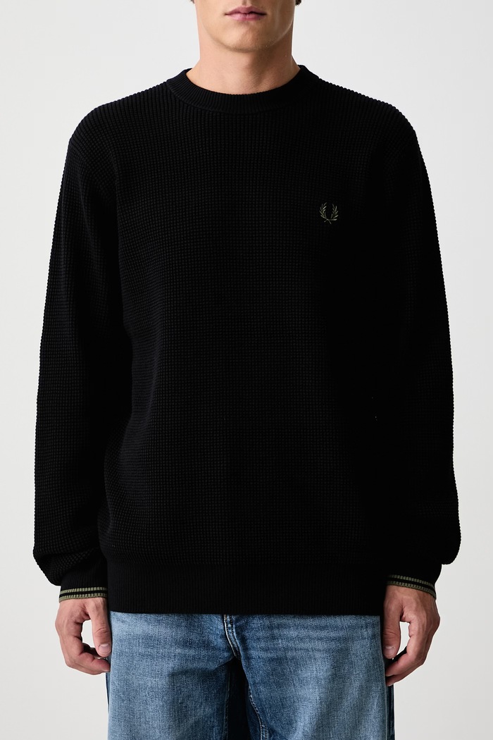 Sweter męski bawełniany Fred Perry czarny K6507.198