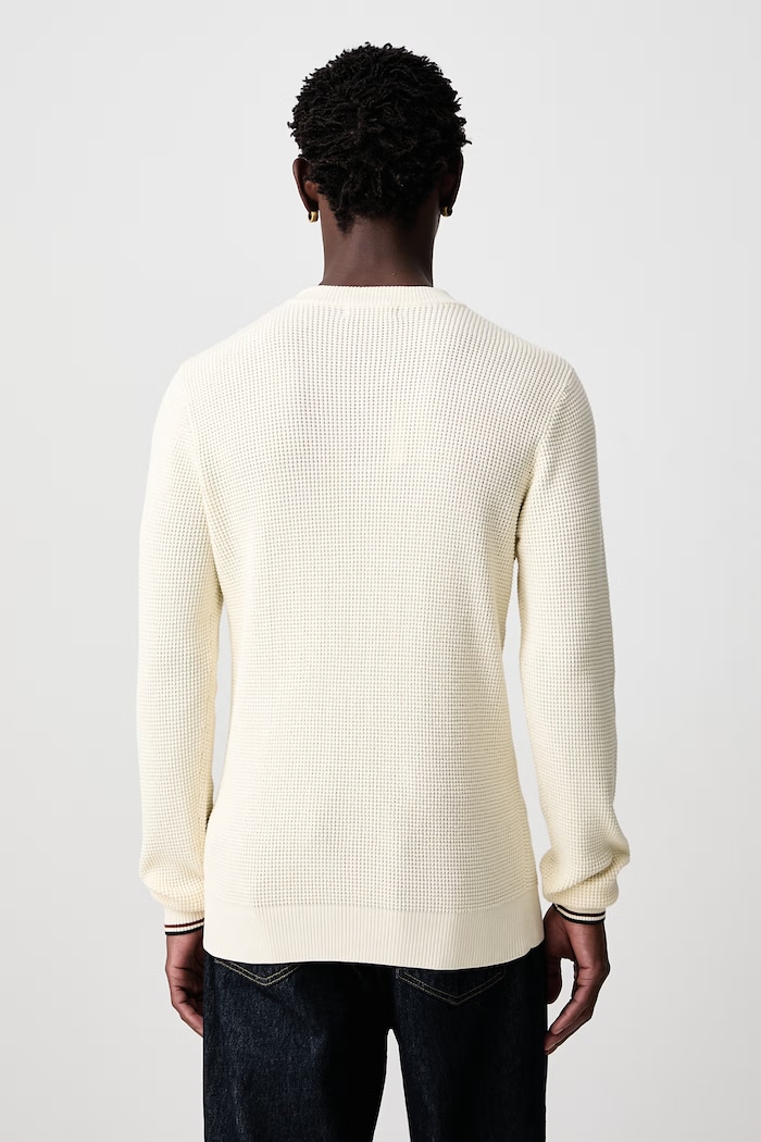 Odzież Fred Perry Sweter bawełniany męski K6507.170 beżowy