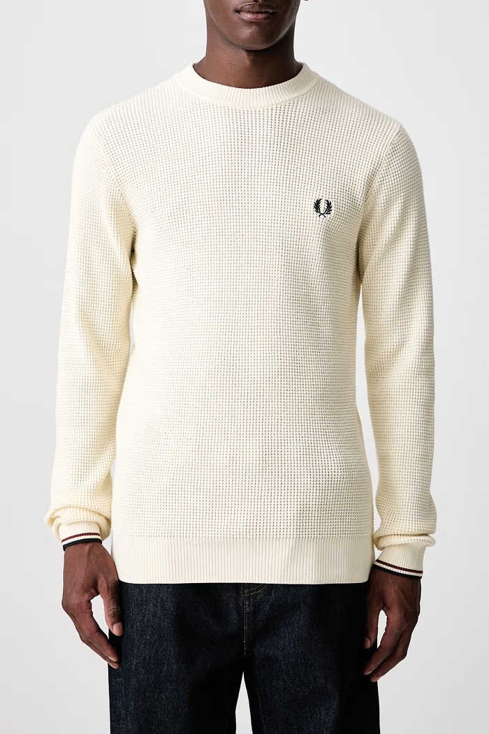 Sweter męski bawełniany Fred Perry beżowy K6507.170