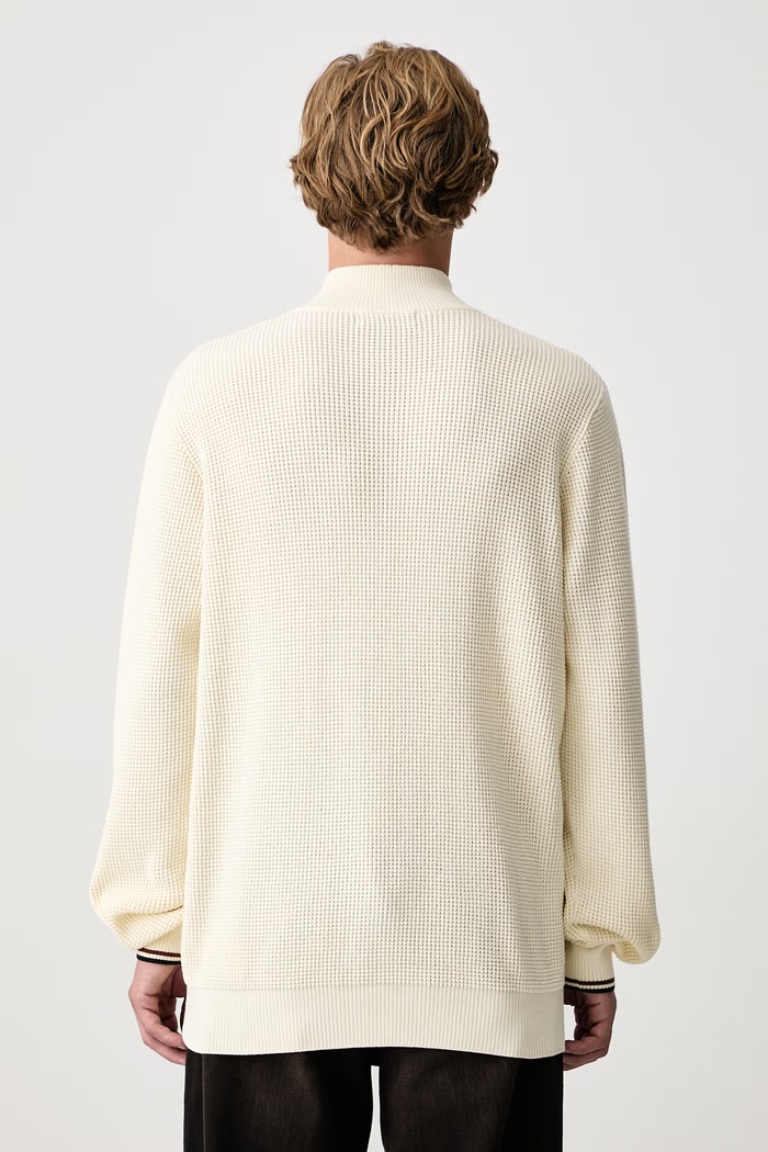 Odzież Fred Perry Sweter męski bawełniany K8557.170 beżowy