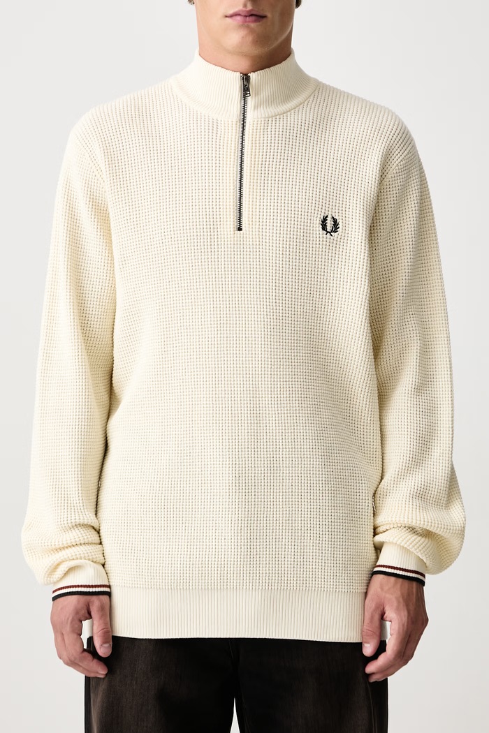 Sweter męski bawełniany Fred Perry beżowy K8557.170