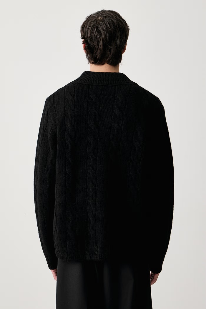 Odzież Fred Perry Sweter męski wełniany K3342.102 czarny