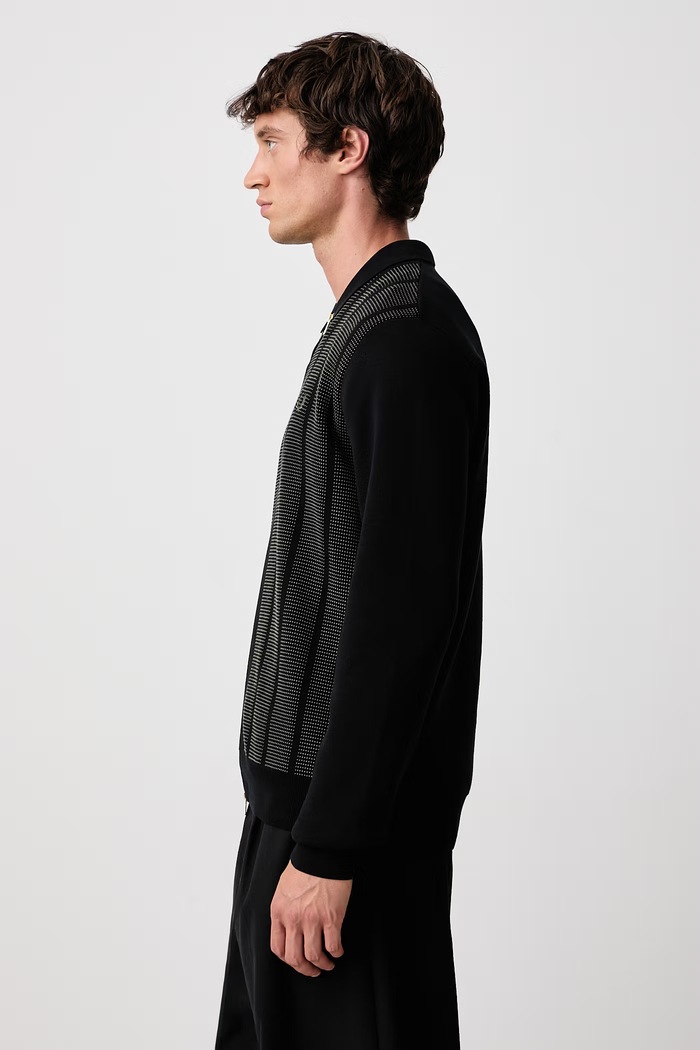 Kardigan męski bawełniany Fred Perry K3341.102 czarny