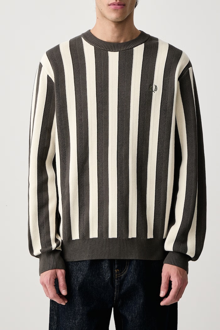 Sweter męski bawełniany Fred Perry zielony K3318.638