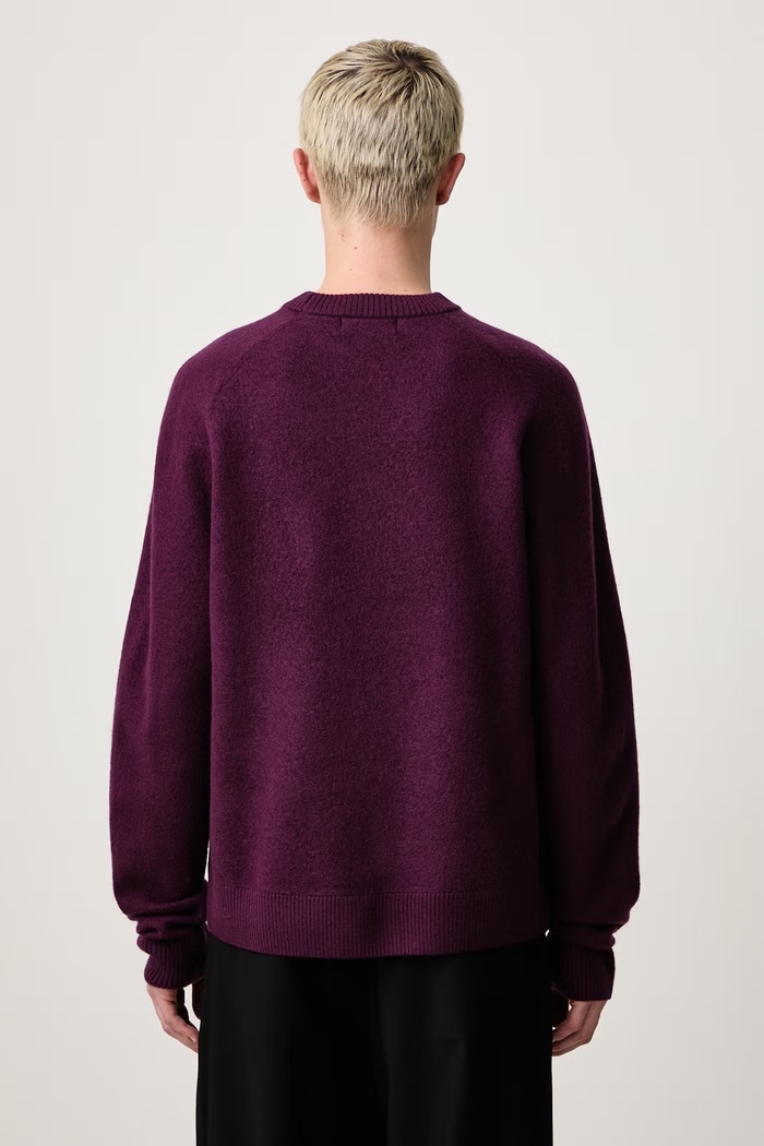 Odzież Fred Perry Sweter męski wełniany K3303.37C fioletowy