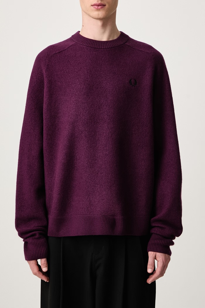 Sweter męski wełniany Fred Perry fioletowy K3303.37C
