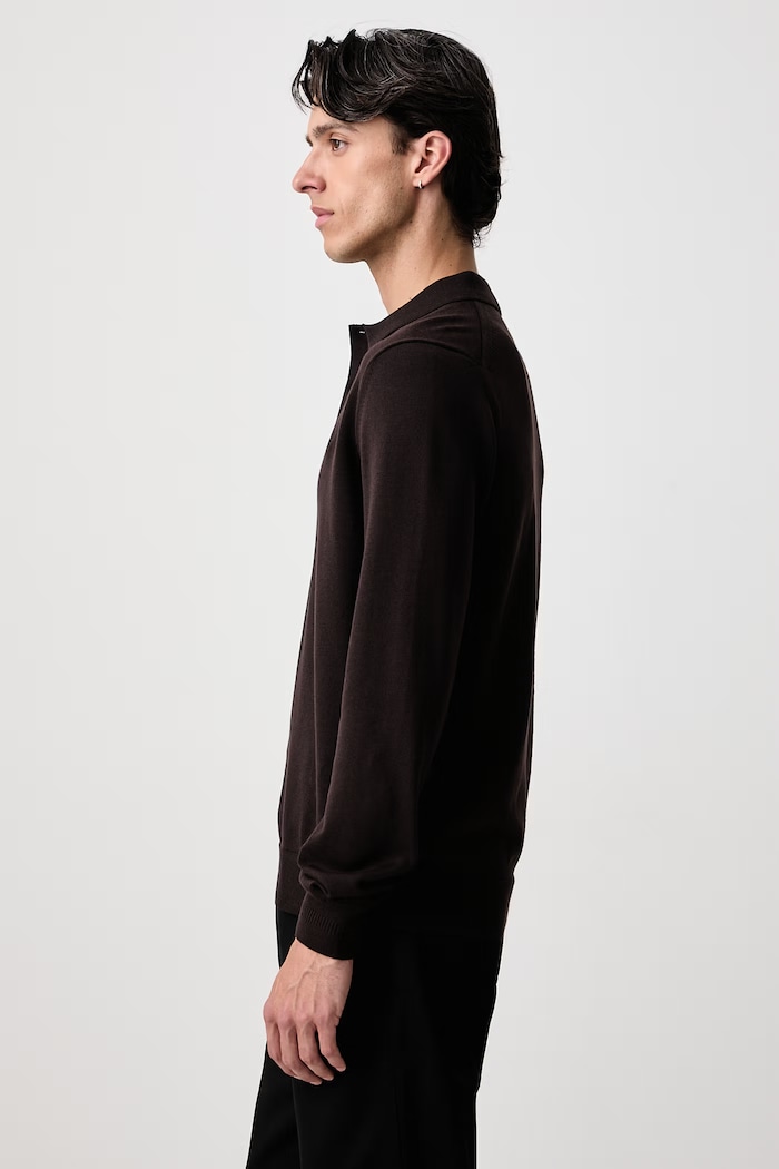 Sweter męski z wełną Fred Perry K4535.33C brązowy