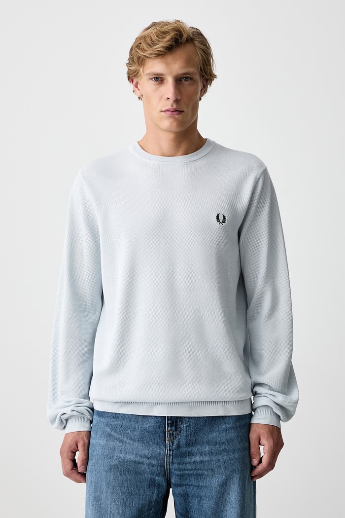 Fred Perry Sweter męski bawełniany niebieski K1309.28A