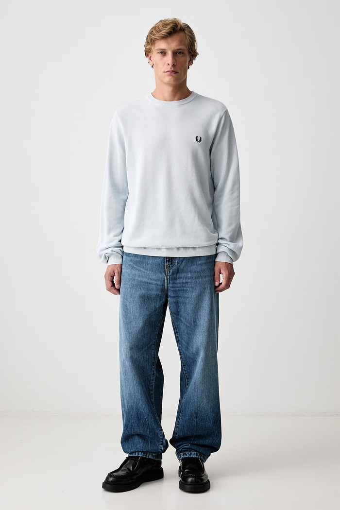 Fred Perry Sweter męski bawełniany K1309.28A niebieski AW26