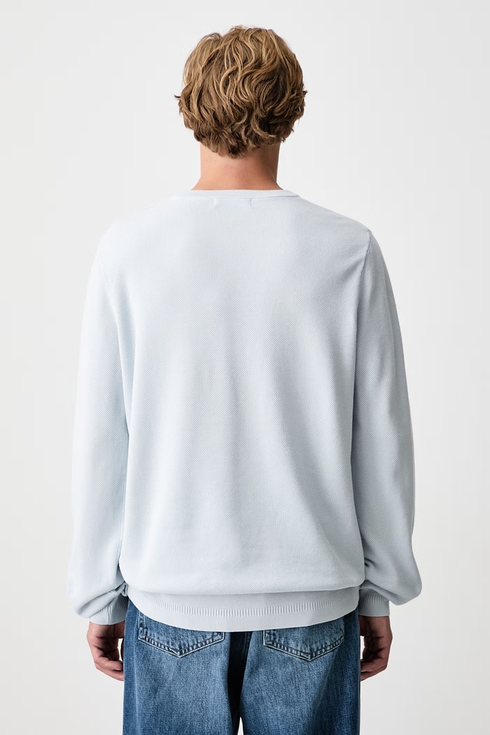 Odzież Fred Perry Sweter męski bawełniany K1309.28A niebieski