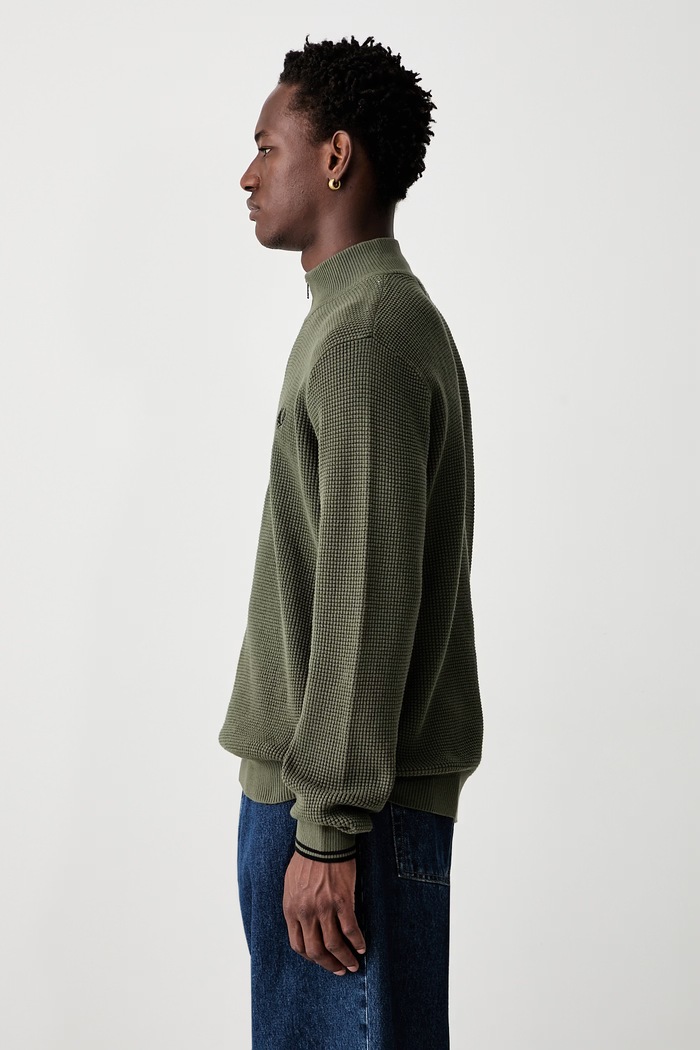 Fred Perry sweter męski z bawełną zielony K8557.X21
