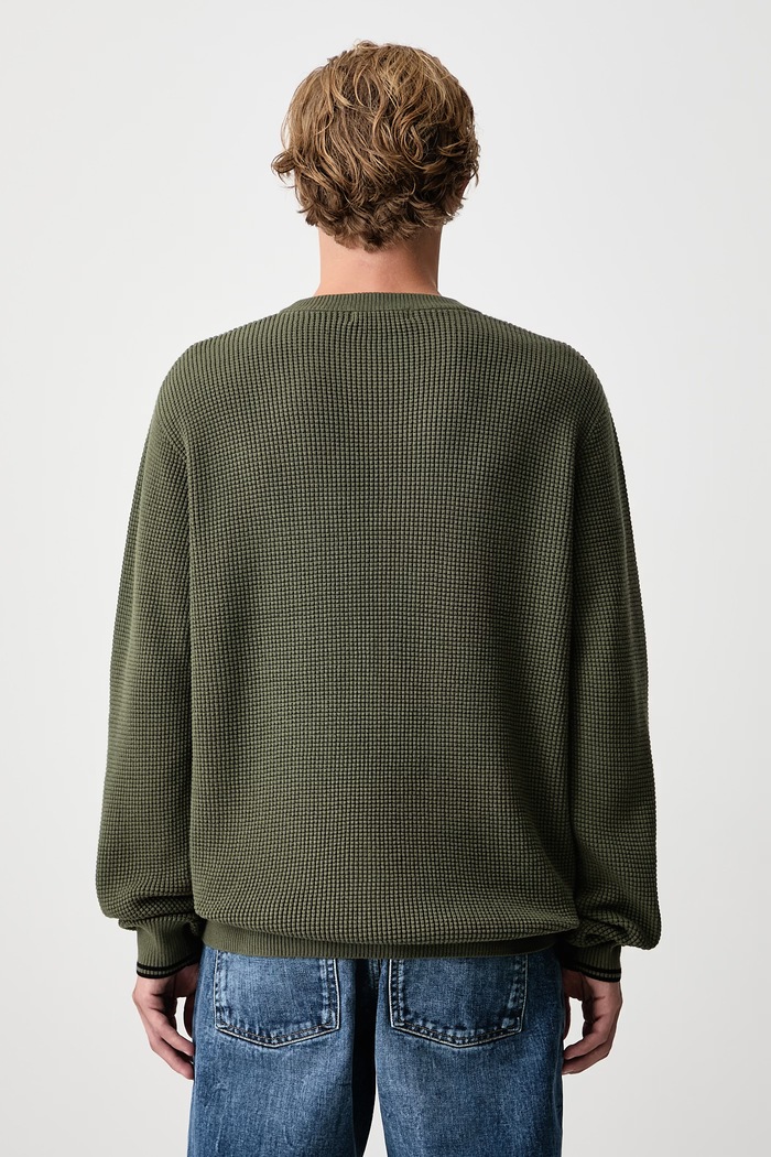 Odzież Fred Perry Sweter męski bawełniany K6507.X21 zielony