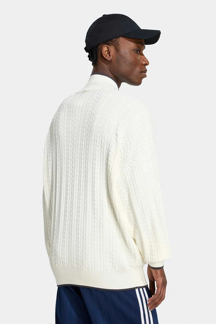 adidas Originals Πουλόβερ με κουμπιά Ανδρικό Firebird Cable Knit KR9762 λευκό AW26