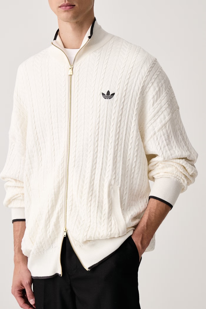 Πουλόβερ με κουμπιά Ανδρικό Firebird Cable Knit adidas Originals KR9762 μπεζ