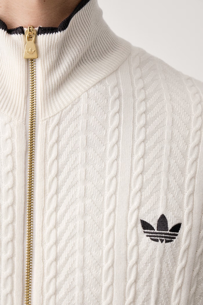 Πουλόβερ με κουμπιά Ανδρικό Firebird Cable Knit adidas Originals μπεζ KR9762