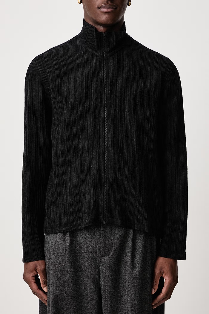 Bluza rozpinana męska z dodatkiem wełny Our Legacy czarny M4266SO