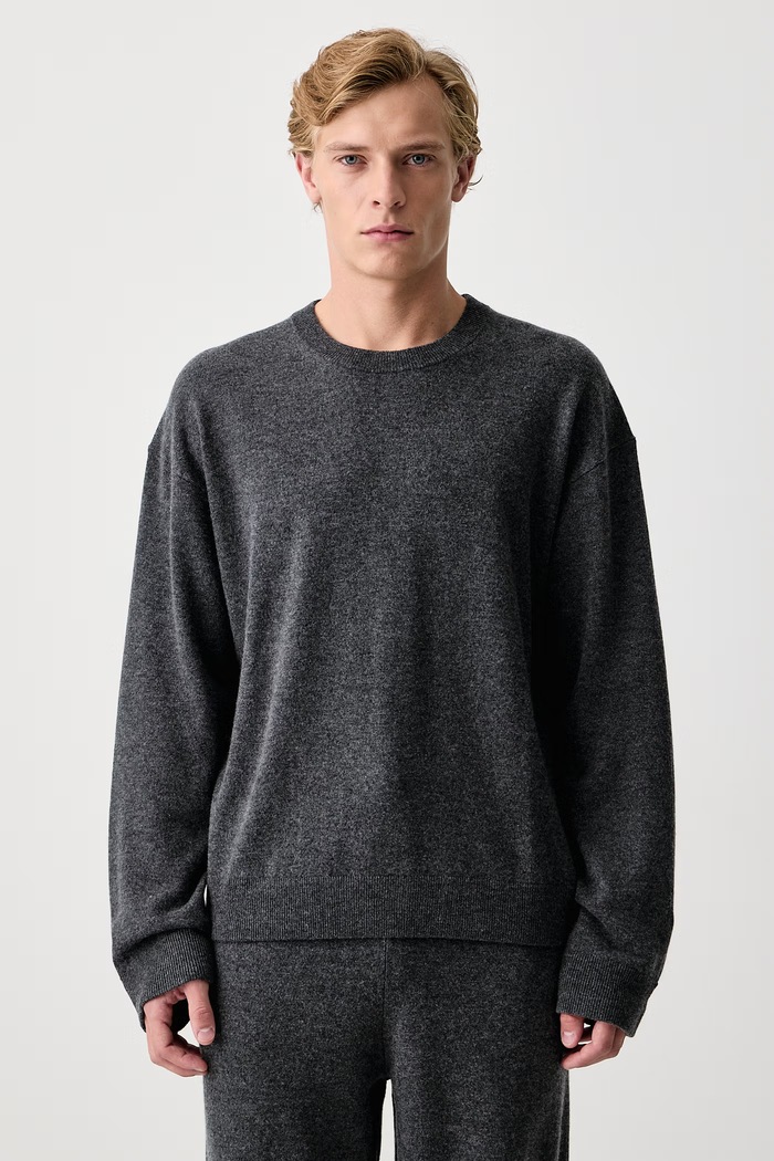 Zadig&Voltaire Sweter męski wełniany MARKO szary KMSW01879