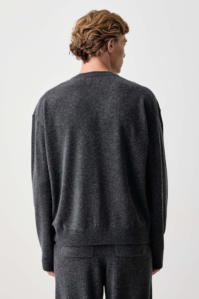 Odzież Zadig&Voltaire Sweter męski wełniany MARKO KMSW01879 szary