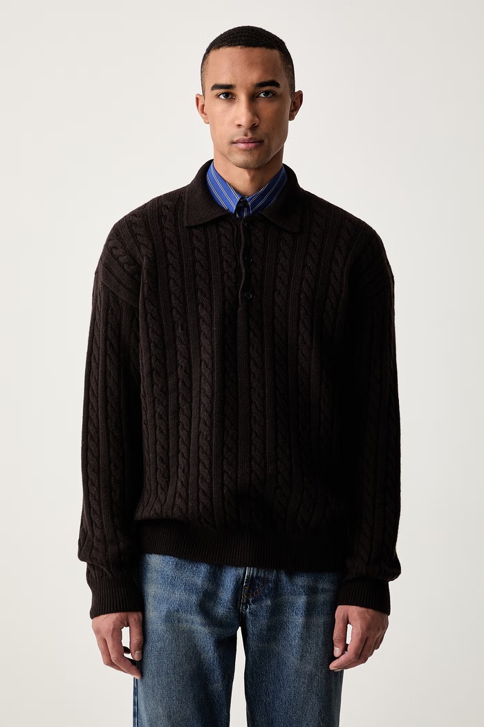 MSGM pulover za muškarce od merino vune smeđa 4140MM213.267758