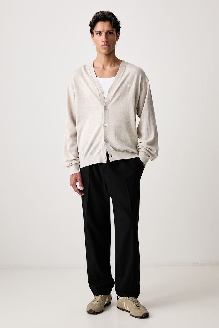 Kenzo Cardigan in lana da uomo FG65CA8123LB grigio AW26