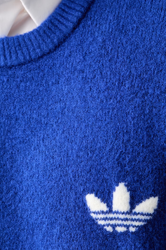 adidas Originals πουλόβερ ανδρικό με μαλλί Trefoil Essentials KS4890. μπλε