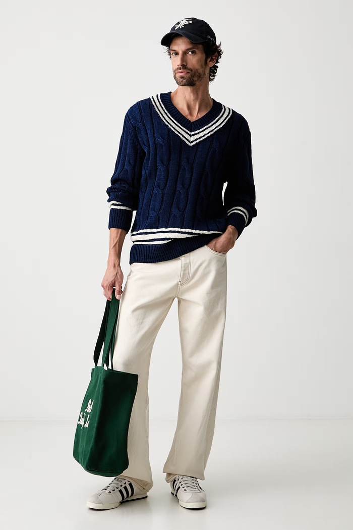 Gant sweter męski bawełniany 8040252 niebieski AW26