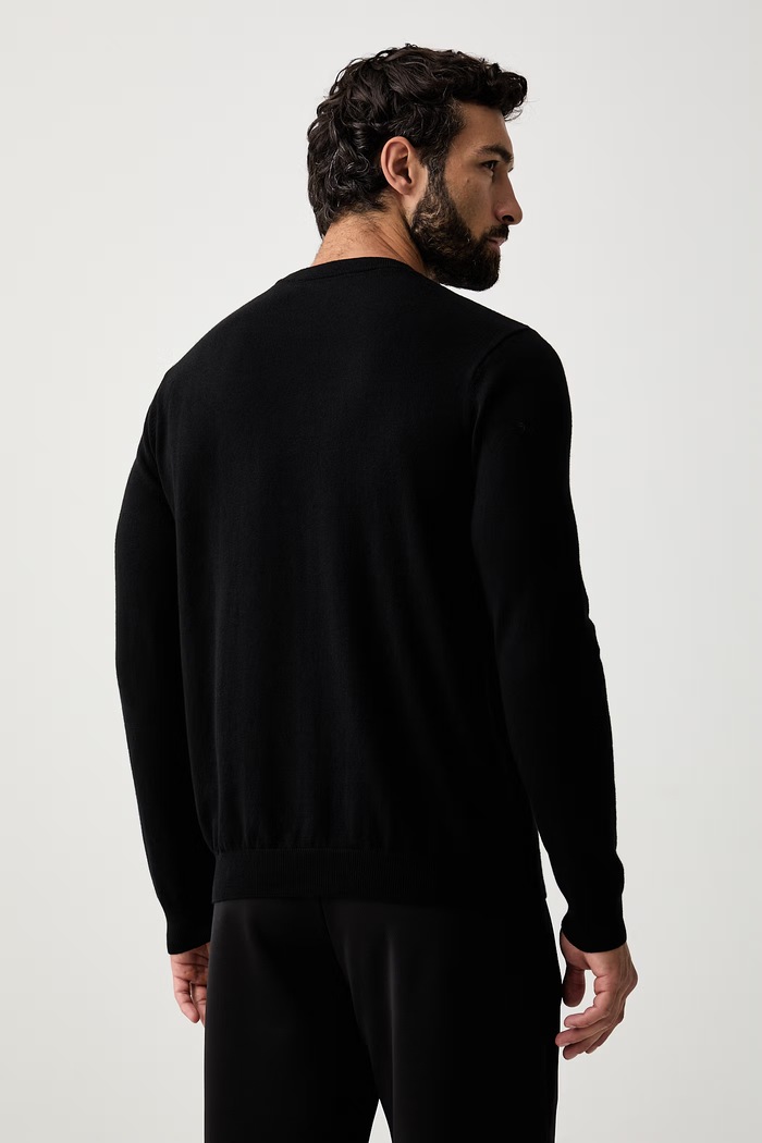 Odzież EA7 Emporio Armani sweter męski z wełną AF19504.7M000541 czarny
