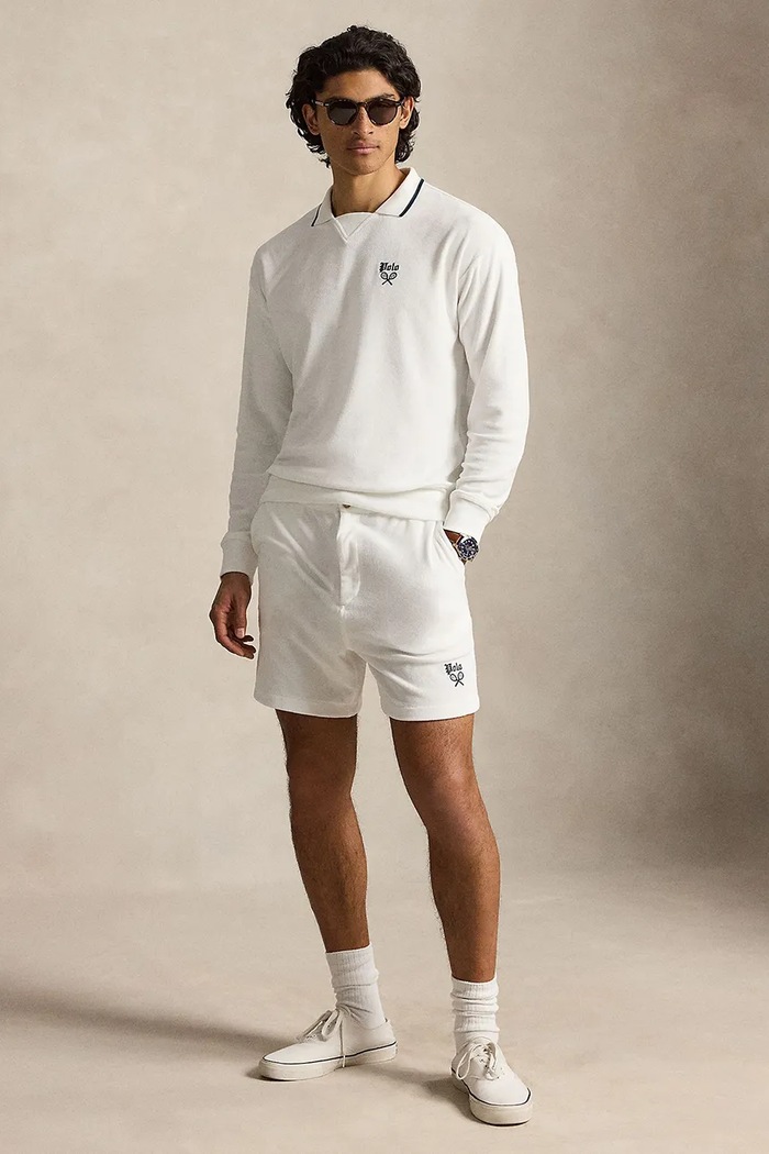 Odzież Polo Ralph Lauren sweter z bawełną męski 710B28057001 biały