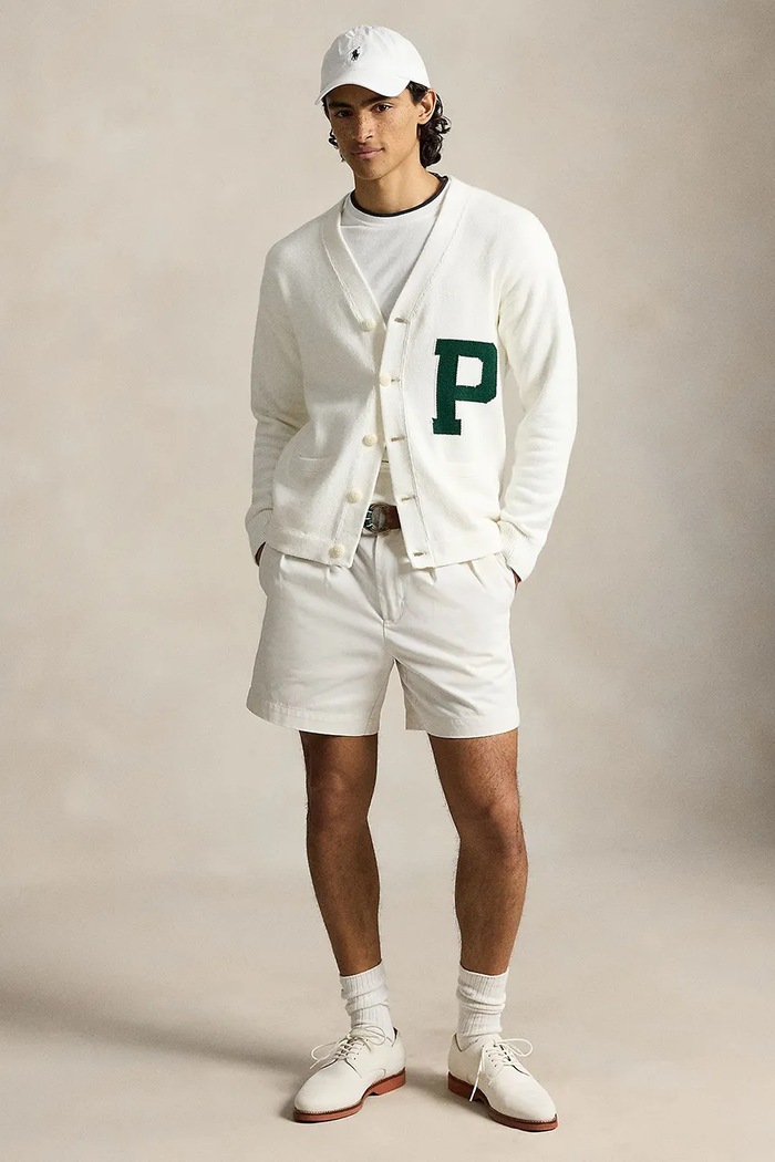 Odzież Polo Ralph Lauren kardigan bawełniany męski 710B17550001 biały